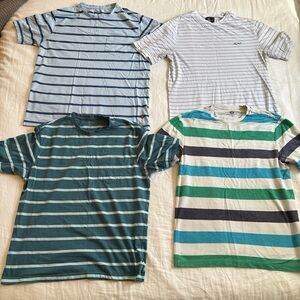 Bundle of 4 Men’s Striped T-Shirts Size Medium Retro Vibes
